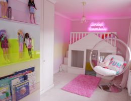 Barbie bedroom interior for children