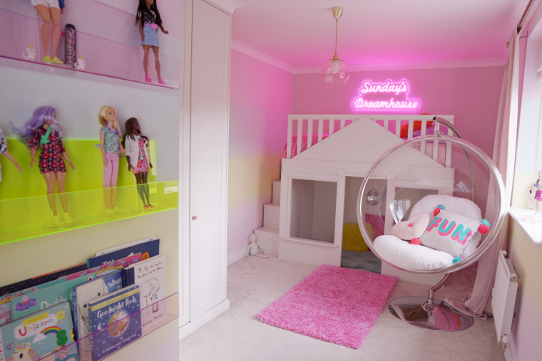 Barbie bedroom interior for children