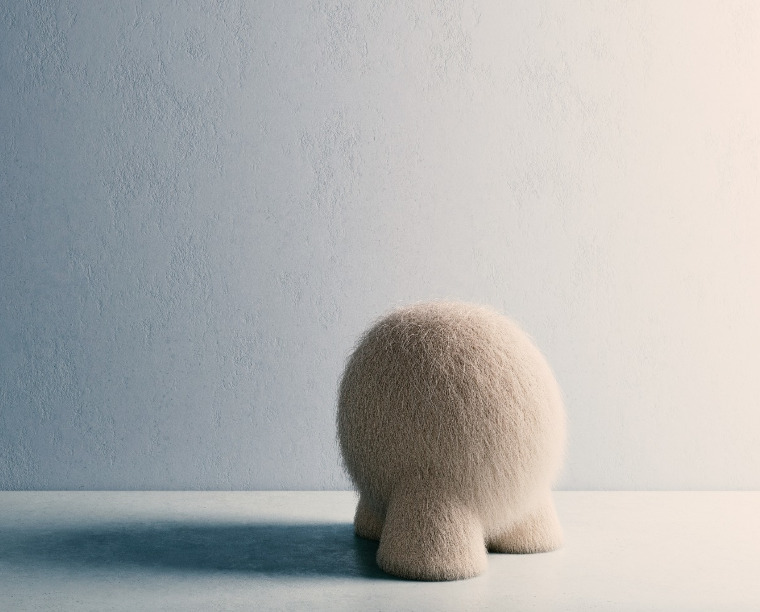 Atlas pouf from The Invisible Collection