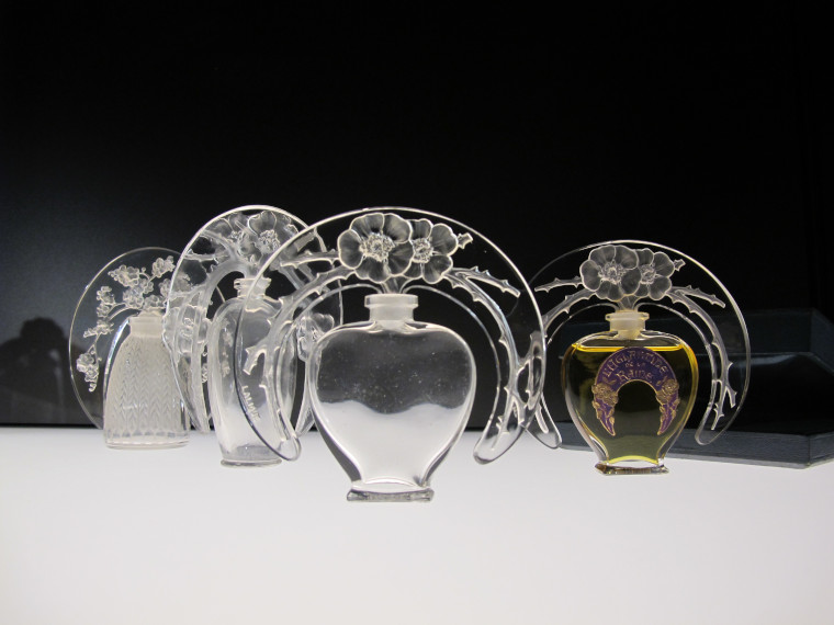 Lalique glass perfume bottles