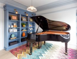 Music room in Bloomsbury apartment