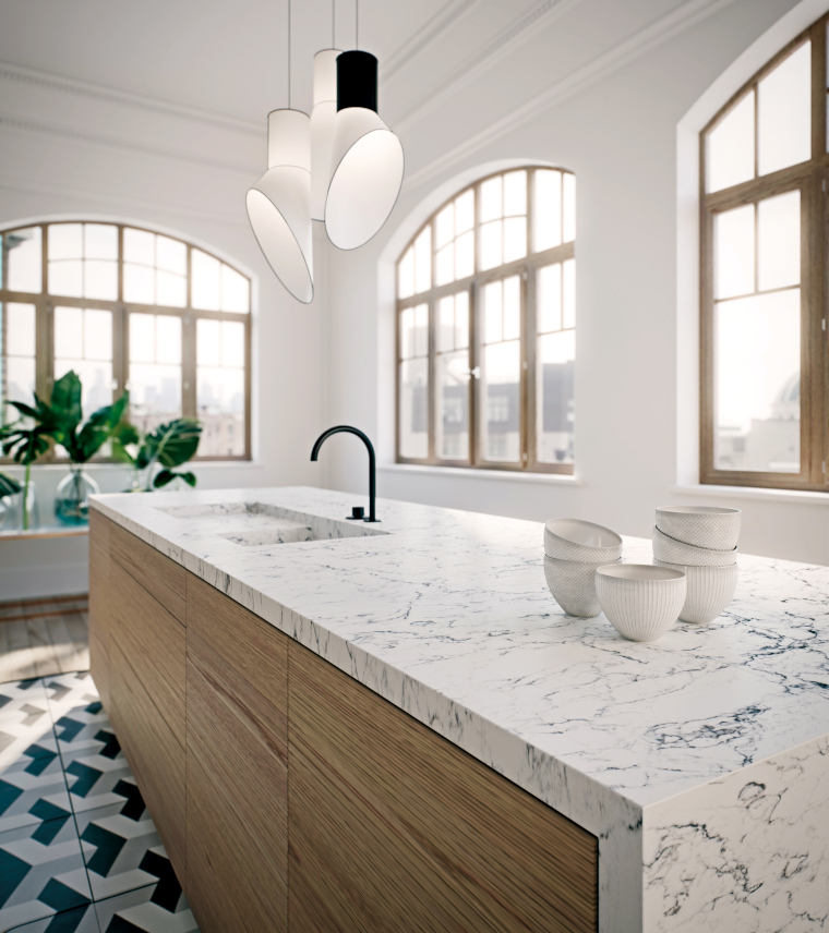 White marble worktop trends for 2024
