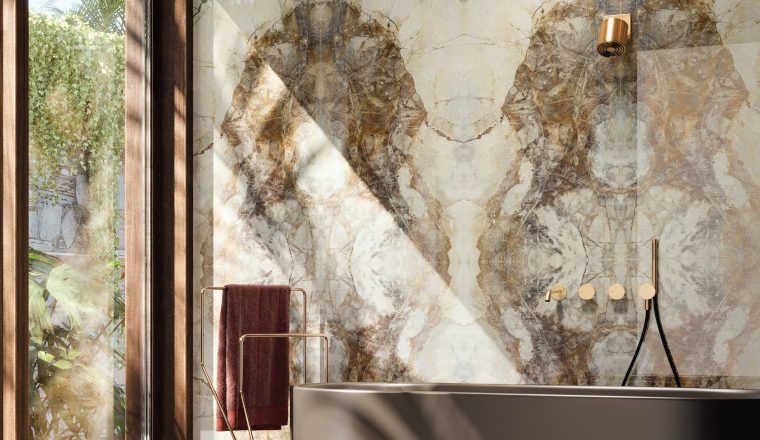 Lapicida mirrored marble gold